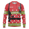 Maxcorners Personalized Custom Name 3D Firefighter Christmas Ugly Sweater, Gift for Firefighter LM1911