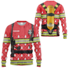 Maxcorners Personalized Custom Name 3D Firefighter Christmas Ugly Sweater, Gift for Firefighter LM1911