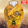 Joycorners Honey Bee Custom Name Hoodie
