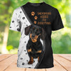 Joycorners  Dachshund Kisses Fix Everything Black 3D Full Print Shirts