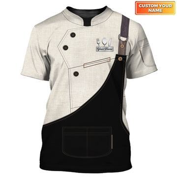 Joycorners PERSONALIZED NAME 3D CHEF SHIRTS FOR MEN AND WOMEN