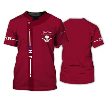 Joycorners Chef Latest Uniform Custom Name 3D Shirt