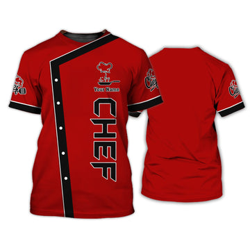 Joycorners Chef Latest Uniform 2 Custom Name 3D Shirt