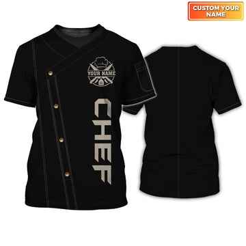 Joycorners PERSONALIZED NAME 3D CHEF SHIRTS FOR MEN AND WOMEN
