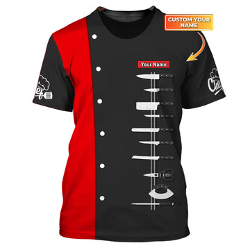Joycorners Knife Chef 2 Custom Name 3D Shirt
