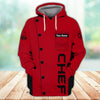 Joycorners Chef Red Uniform Custom Name 3D Shirt