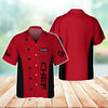 Joycorners Chef Red Uniform Custom Name 3D Shirt