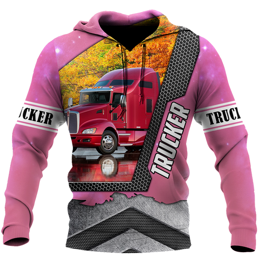 Joycorners Premium Personalized Unisex All Over Printed Trucker 3D Hoodie 121 LM2209