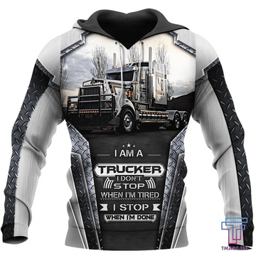 Joycorners Premium Personalized Unisex All Over Printed Trucker 3D Hoodie 119 LM2209