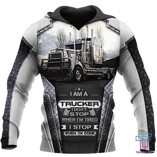 Joycorners Premium Personalized Unisex All Over Printed Trucker 3D Hoodie 119 LM2209