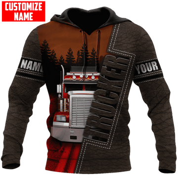 Joycorners Premium Personalized Unisex All Over Printed Trucker 3D Hoodie 118 LM2209