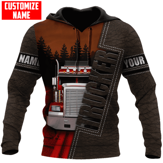 Joycorners Premium Personalized Unisex All Over Printed Trucker 3D Hoodie 118 LM2209