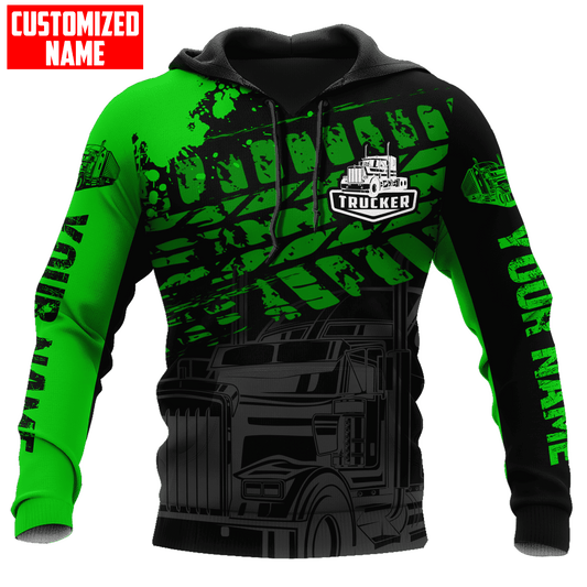 Joycorners Premium Personalized Unisex All Over Printed Trucker 3D Hoodie 112 LM2209