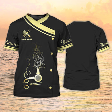 Joycorners Hair Uniform Hairdresser Hairstylist Tools 57 Custom Name Full Print Shirts ( Non Workwear )