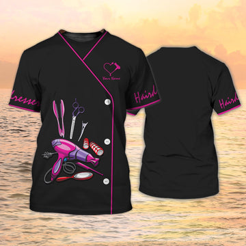 Joycorners Hair Uniform Hairdresser Hairstylist Tools 58 Custom Name Full Print Shirts ( Non Workwear )
