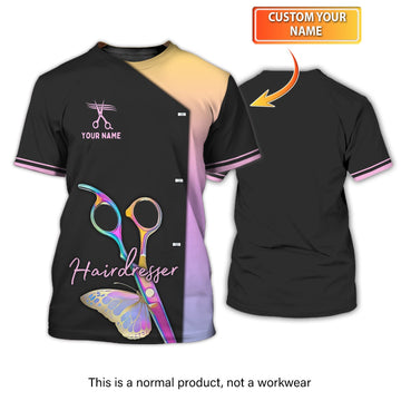 Joycorners Hair Uniform Hairdresser Hairstylist Tools 34 Custom Name Full Print Shirts ( Non Workwear )