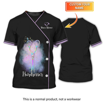 Joycorners Hair Uniform Hairdresser Hairstylist Tools 33 Custom Name Full Print Shirts ( Non Workwear )