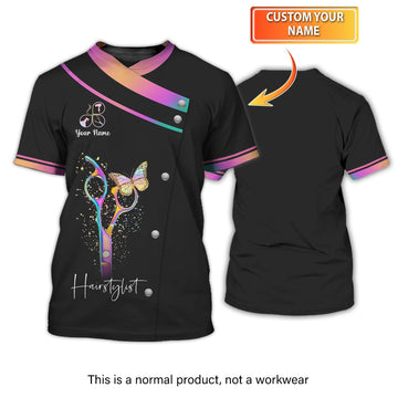 Joycorners Hair Uniform Hairdresser Hairstylist Tools 3 Custom Name Full Print Shirts ( Non Workwear )