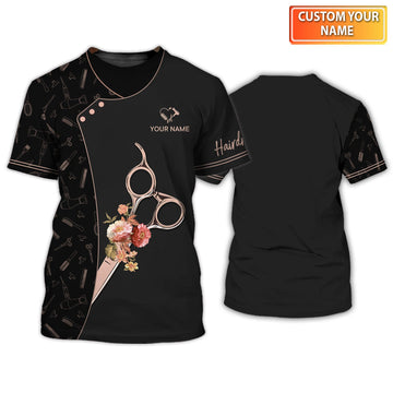 Joycorners Hair Uniform Hairdresser Hairstylist Tools 23 Custom Name Full Print Shirts ( Non Workwear )