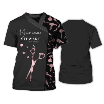 Joycorners Hair Uniform Hairdresser Hairstylist Tools 19 Custom Name Full Print Shirts ( Non Workwear )
