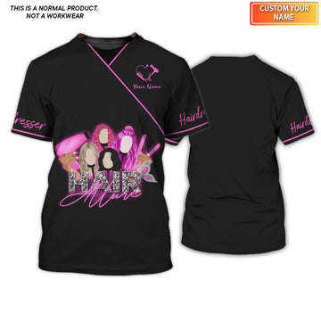 Joycorners Hair Uniform Hairdresser Hairstylist Tools 5 Custom Name Full Print Shirts ( Non Workwear )