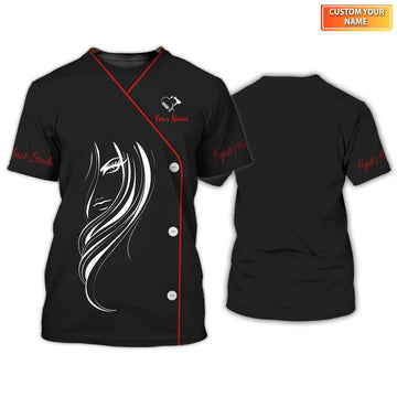 Joycorners Hair Uniform Hairdresser Hairstylist Tools 15 Custom Name Full Print Shirts ( Non Workwear )