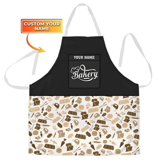 BAKER - Apron Personalized Name Bakery Gift For Baker & Cake Lover