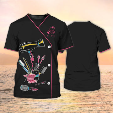 Joycorners Hair Uniform Hairdresser Hairstylist Tools 56 Custom Name Full Print Shirts ( Non Workwear )
