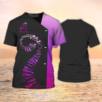 Joycorners Hair Uniform Hairdresser Hairstylist Tools 55 Custom Name Full Print Shirts ( Non Workwear )