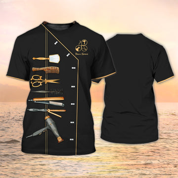 Joycorners Hair Uniform Hairdresser Hairstylist Tools 54 Custom Name Full Print Shirts ( Non Workwear )