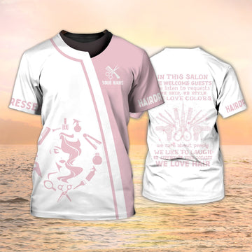 Joycorners Hair Uniform Hairdresser Hairstylist Tools 51 Custom Name Full Print Shirts ( Non Workwear )