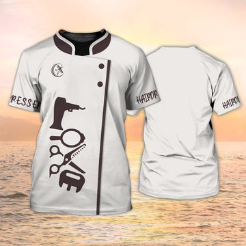 Joycorners Hair Uniform Hairdresser Hairstylist Tools 49 Custom Name Full Print Shirts ( Non Workwear )