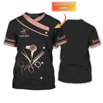 Joycorners Hair Uniform Hairdresser Hairstylist Tools 28 Custom Name Full Print Shirts ( Non Workwear )