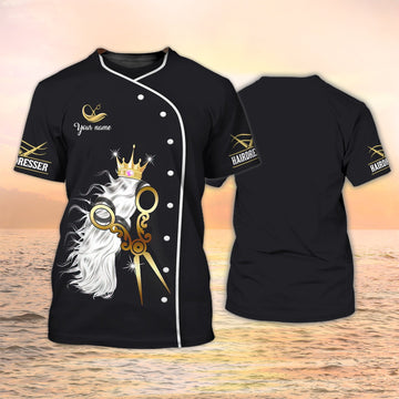 Joycorners Hair Uniform Hairdresser Hairstylist Tools 40 Custom Name Full Print Shirts ( Non Workwear )