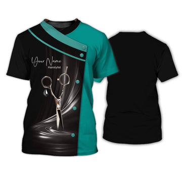 Joycorners Hair Uniform Hairdresser Hairstylist Tools 18 Custom Name Full Print Shirts ( Non Workwear )