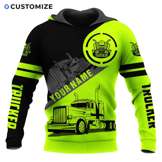 Joycorners Premium Personalized Unisex All Over Printed Trucker 3D Hoodie 109 LM2209