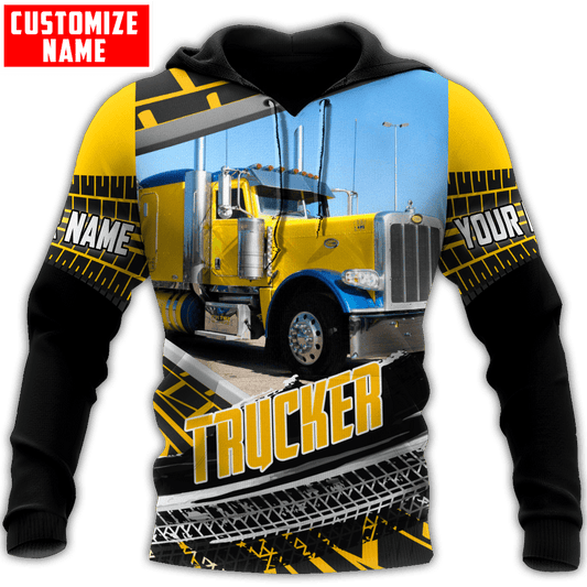 Joycorners Premium Personalized Unisex All Over Printed Trucker 3D Hoodie 106 LM2209