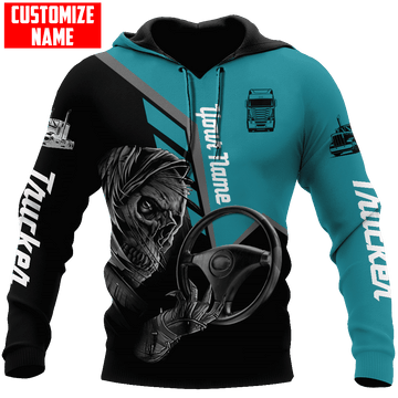 Joycorners Premium Personalized Unisex All Over Printed Trucker 3D Hoodie 105 LM2209