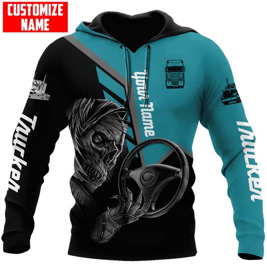 Joycorners Premium Personalized Unisex All Over Printed Trucker 3D Hoodie 105 LM2209