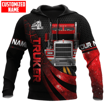 Joycorners Premium Personalized Unisex All Over Printed Trucker 3D Hoodie 102 LM2209