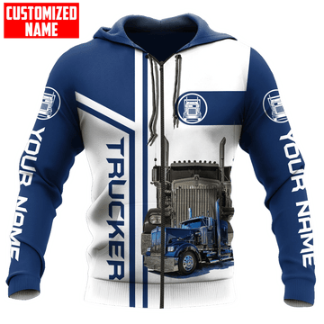 Joycorners Premium Personalized Unisex All Over Printed Trucker 3D Hoodie 101 LM2209