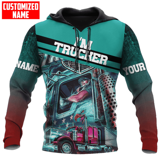 Joycorners Premium Personalized Unisex All Over Printed Trucker 3D Hoodie 98 LM2209