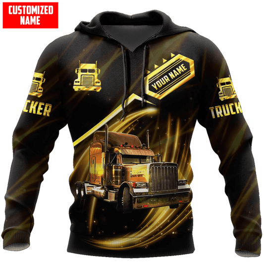 Joycorners Premium Personalized Unisex All Over Printed Trucker 3D Hoodie 94 LM2209