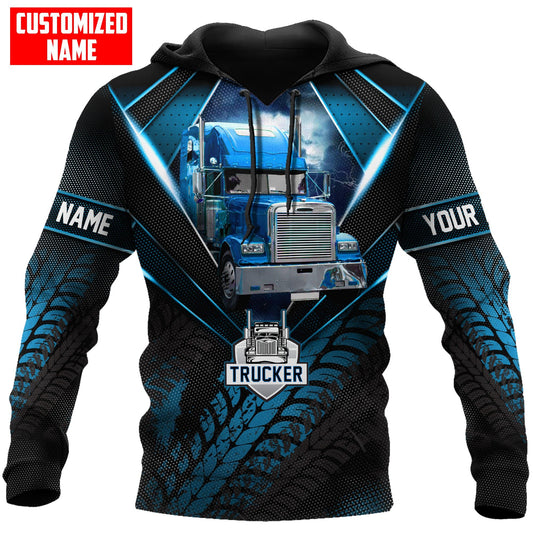 Joycorners Premium Personalized Unisex All Over Printed Trucker 3D Hoodie 95 LM2209