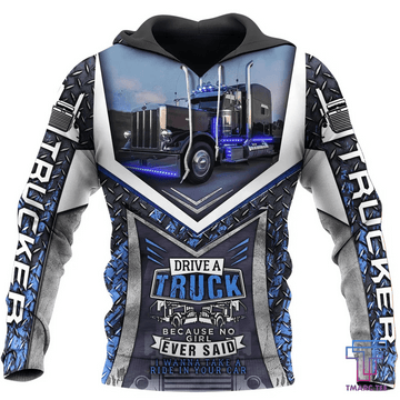 Joycorners Premium Personalized Unisex All Over Printed Trucker 3D Hoodie 93 LM2209