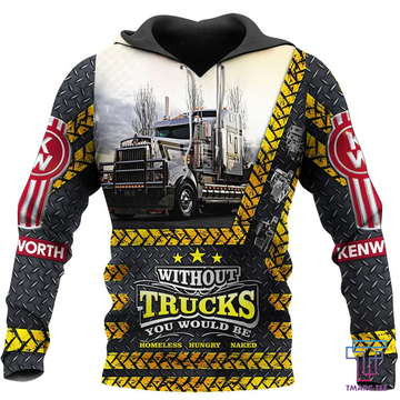 Joycorners Premium Personalized Unisex All Over Printed Trucker 3D Hoodie 96 LM2209