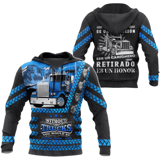 Joycorners Premium Personalized Unisex All Over Printed Trucker 3D Hoodie 91 LM2209