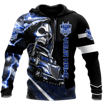 Joycorners Premium Personalized Unisex All Over Printed Trucker 3D Hoodie 90 LM2209