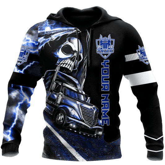 Joycorners Premium Personalized Unisex All Over Printed Trucker 3D Hoodie 90 LM2209