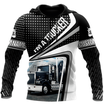 Joycorners Premium Personalized Unisex All Over Printed Trucker 3D Hoodie 87 LM2209